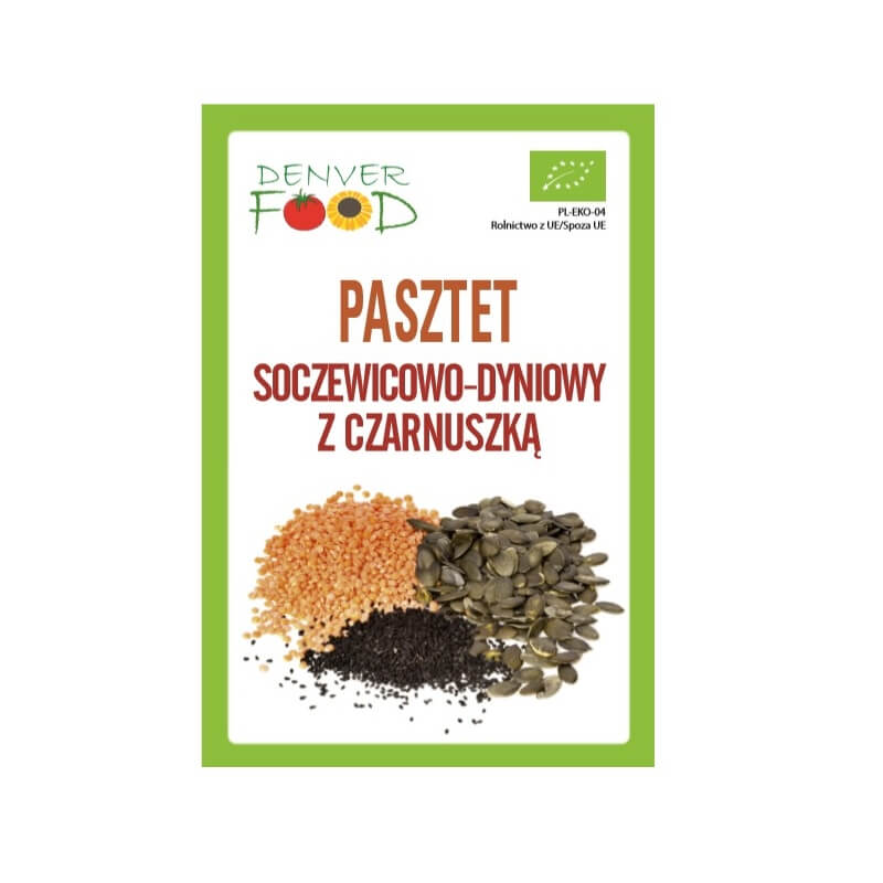 Linsen-Kürbis-Pastete mit Schwarzkümmel glutenfrei BIO 200 g DENVER FOOD