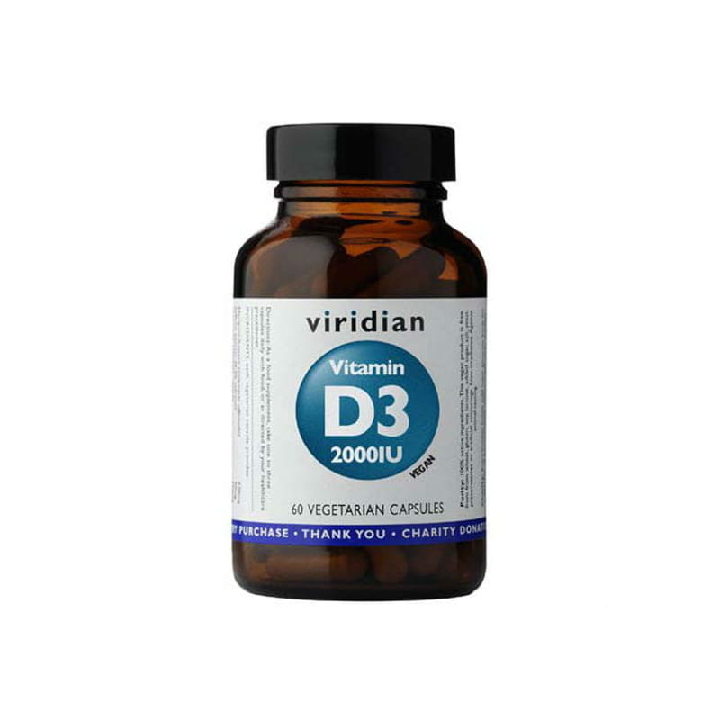 Vitamin D - 3 2000iu Vitamin D3 vegan 60 VIRIDIAN Kapseln