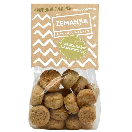 Glutenfreie Bio-Erdnusskekse von ZEMANKA, 100 g, mit knackigem Erdnussgeschmack in einer Packung.