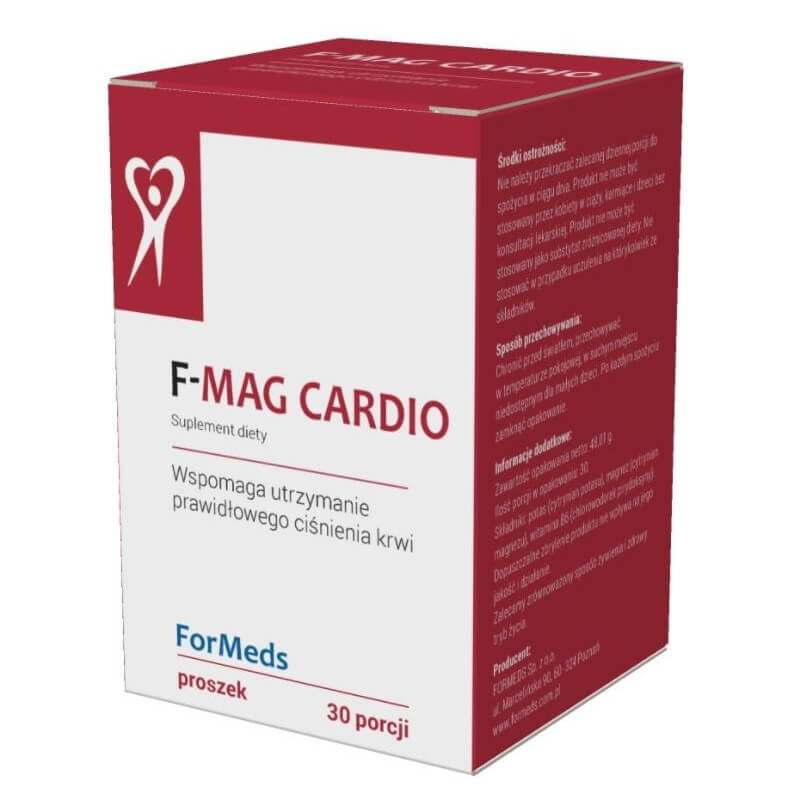 F - Mag Cardio Magnesium 170 mg + Kalium 300 mg + Vitamin B6 14 mg 30 Portionen 57 g FORMEDS Immagine principale del prodotto