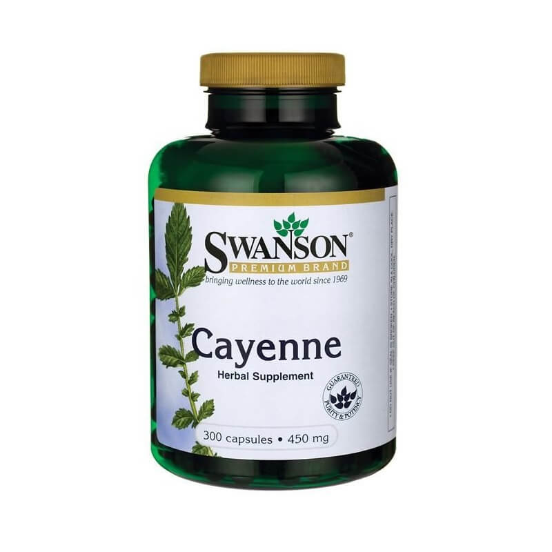 Cayennepfeffer Cayennepfeffer natürliches Capsaicin 450 mg 300 Kapseln SWANSON