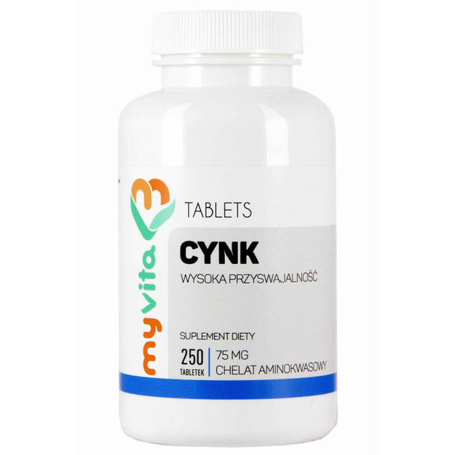 Zink-Aminosäure-Chelat chelatiert 15 mg 250 Tabletten MYVITA Hover Image