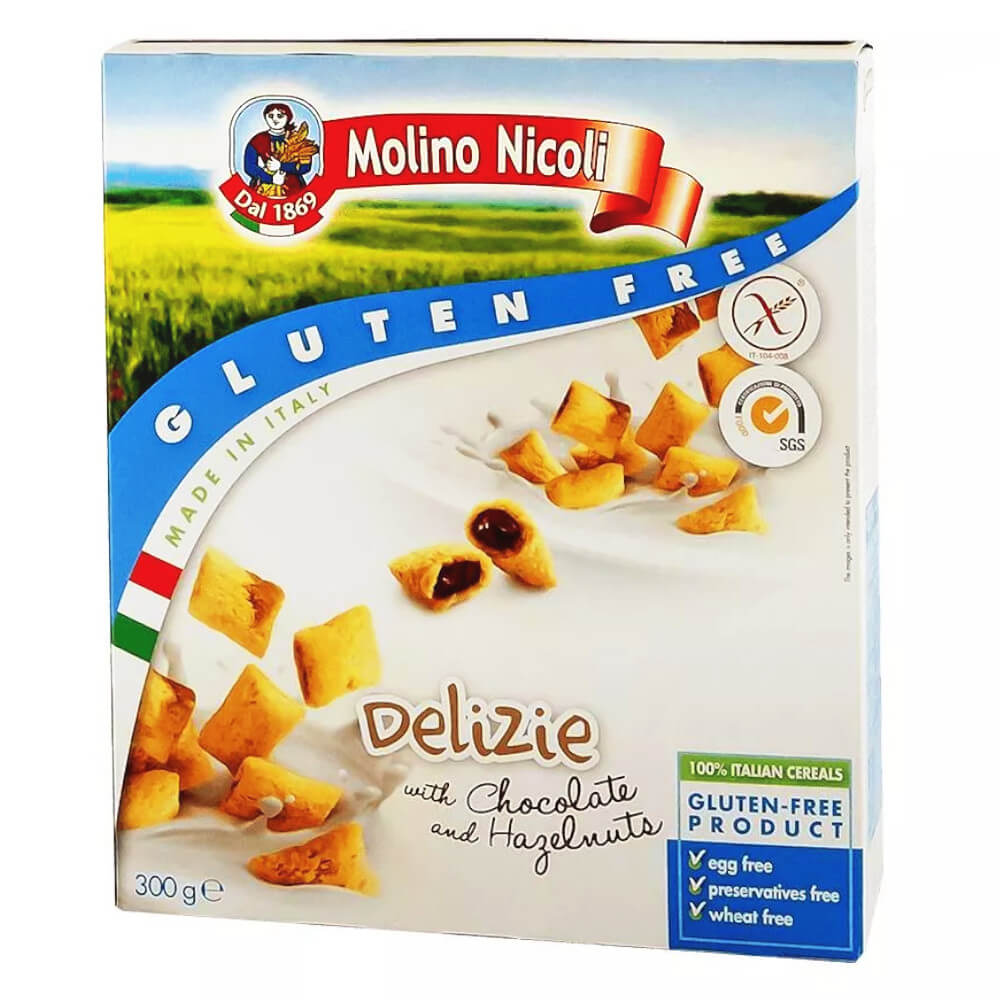 Kissen mit Schoko-Nuss-Füllung glutenfrei 300 g MOLINO