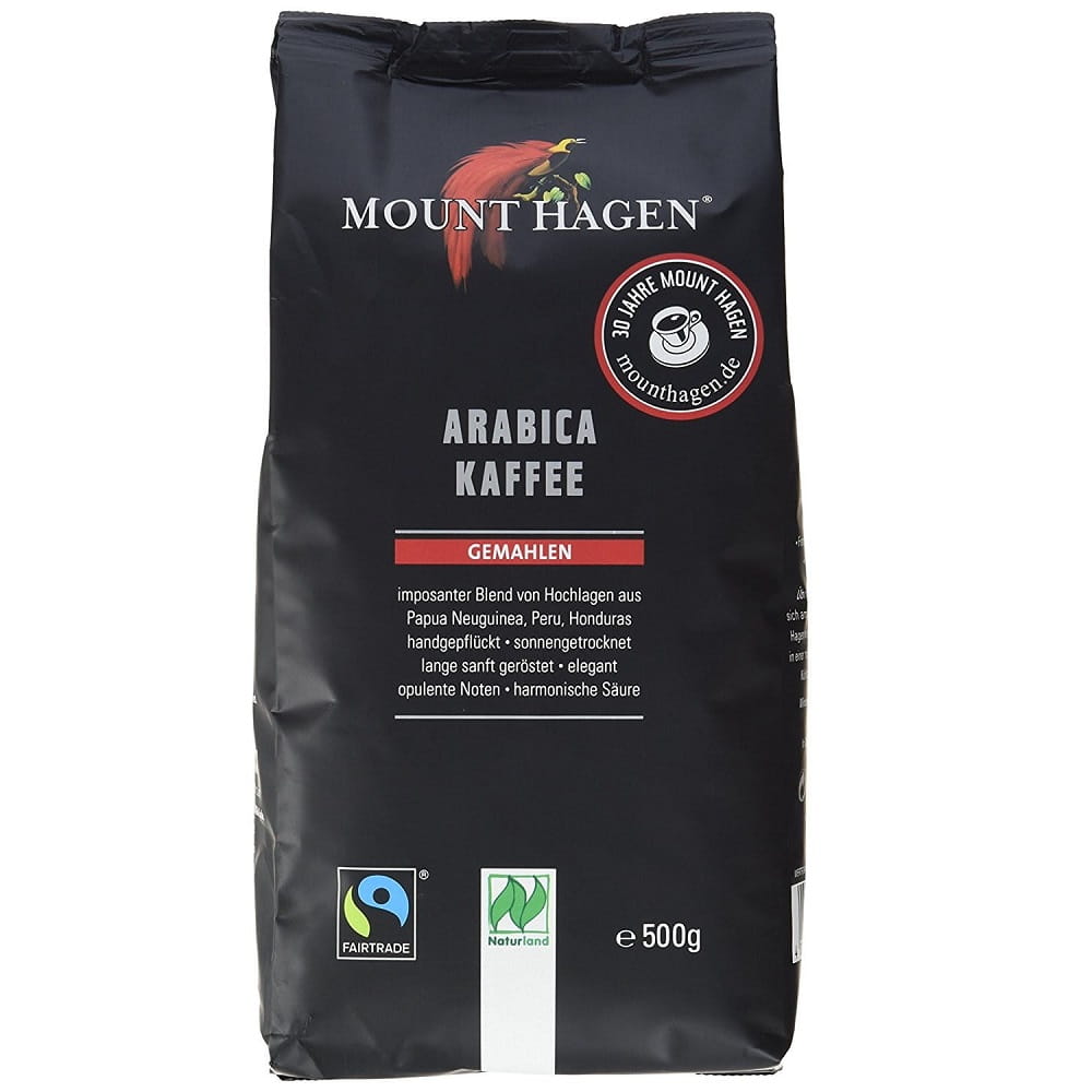 Gemahlener Kaffee gerösteter Arabica fair gehandelt BIO 500 g - MOUNT HAGEN Hauptbild