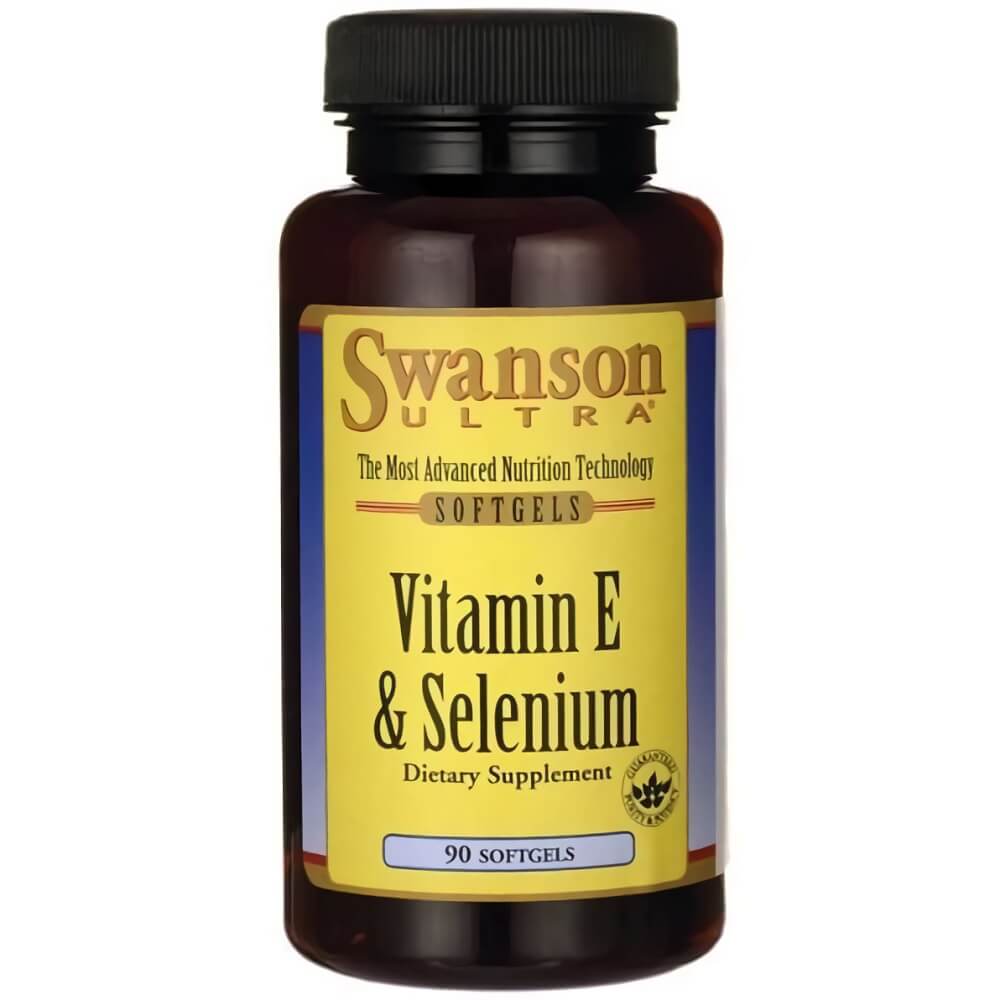 Vitamin E + Selen, Vitamin E + Selen, 90 Kapseln SWANSON Hauptbild