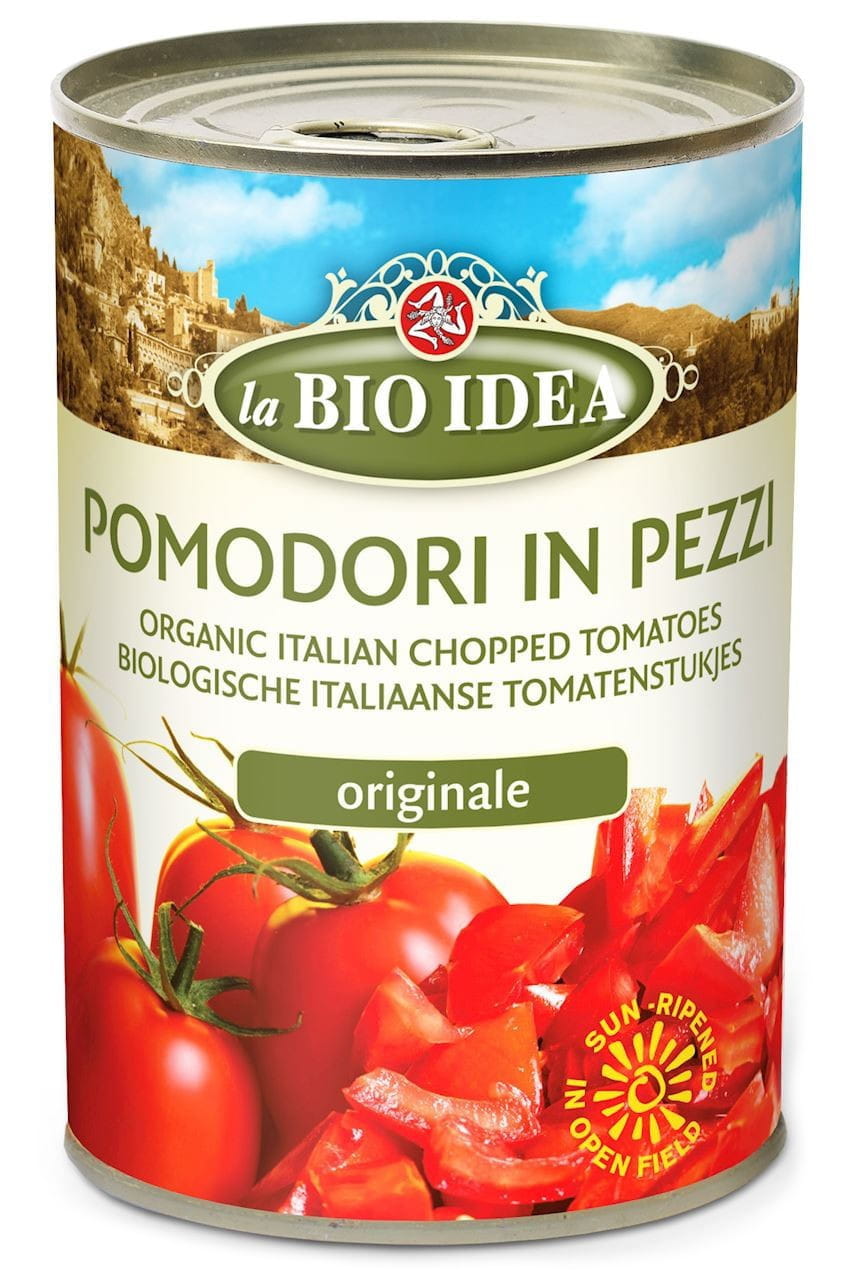Geschnittene Tomaten ohne Haut (Dose) BIO 400 g - LA BIO IDEA