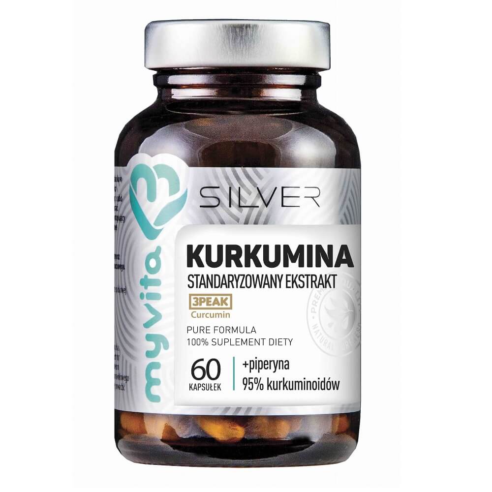 Curcumin standardisierter Extrakt + Piperin 60 Kapseln MYVITA SILVER PURE Hlavní obrázek produktu