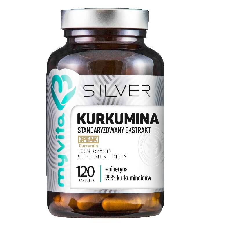 Curcumin standardisierter Extrakt + Piperin 120 Kapseln MYVITA SILVER PURE Hlavní obrázek produktu