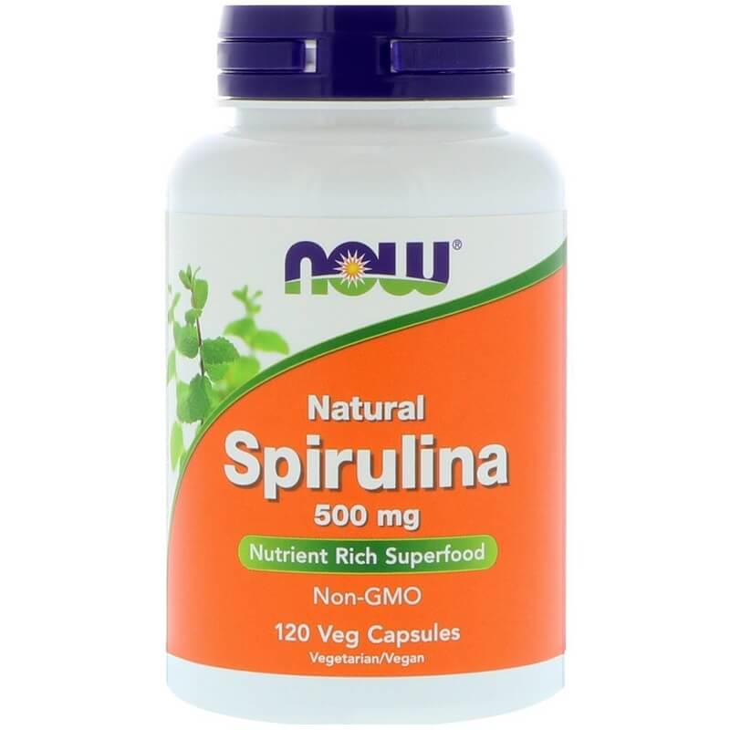 Natürliches Spirulina 500 mg 120 Kapseln NOW FOODS