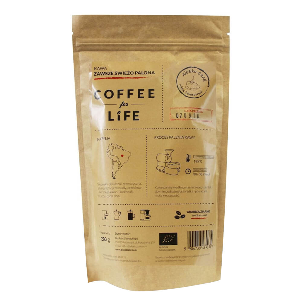 100% Arabica-Kaffeebohnen BIO 200 g - ALE EKO CAFE