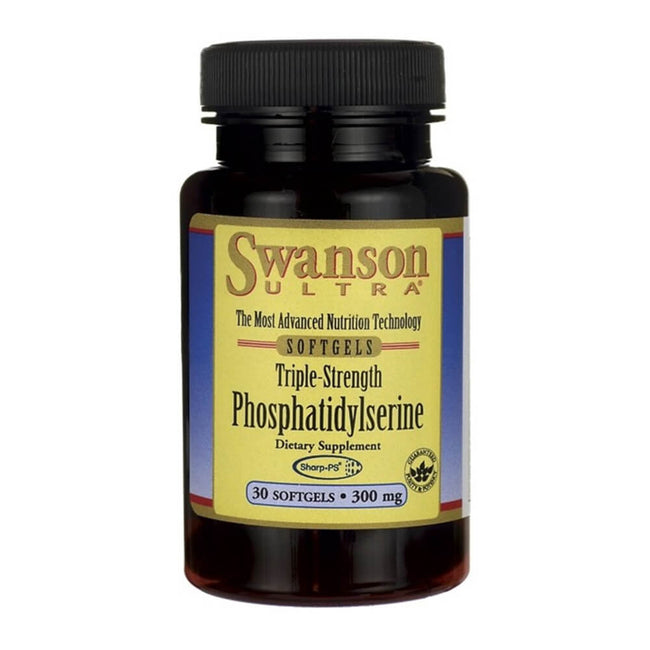Phosphatidylserin in dreifacher Stärke Phosphatidylserin 300 mg 30 Kapseln SWANSON Hover Image