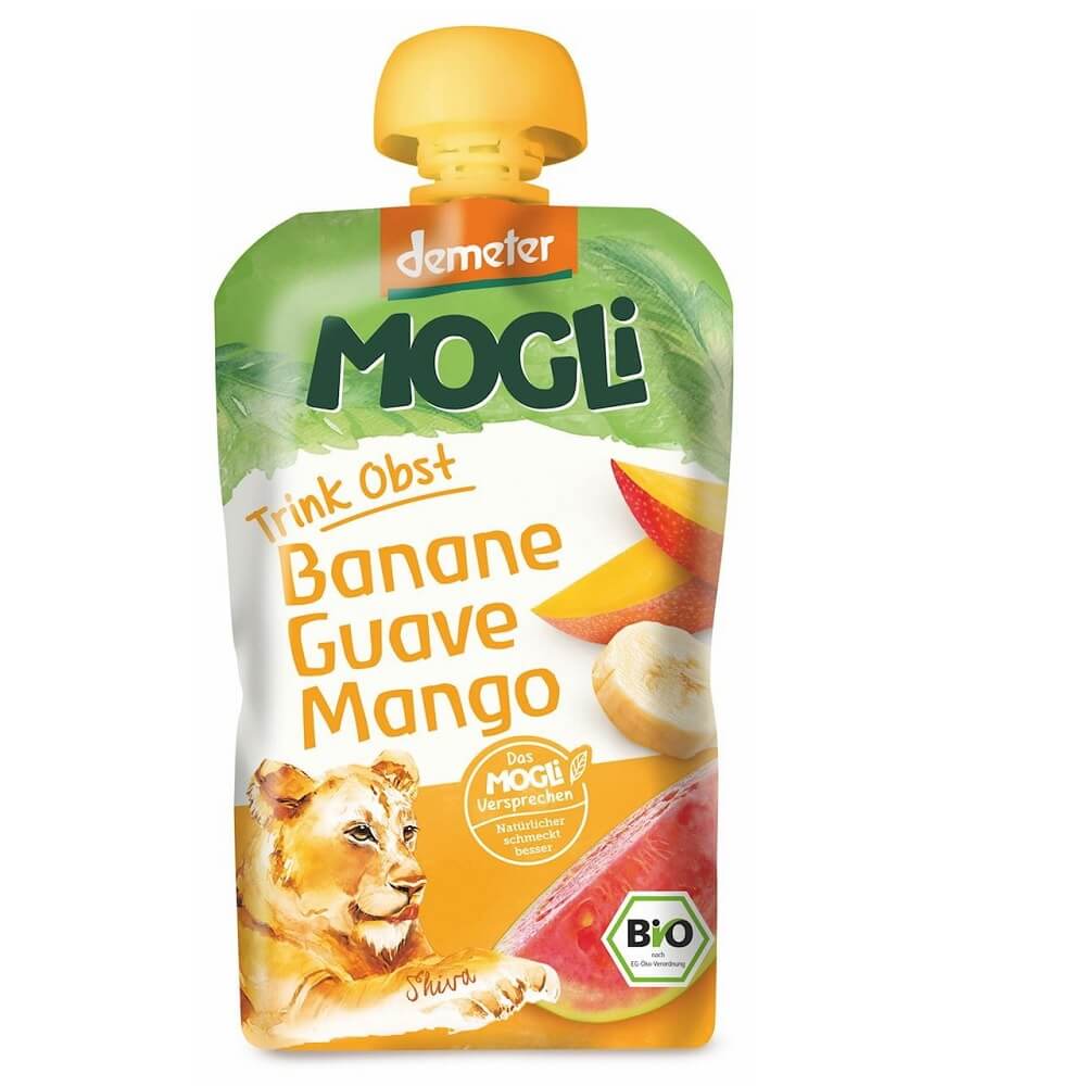 Moothie - Bananenpüree mit Guave und Mango 100% Frucht ohne Zuckerzusatz BIO 100 g - MOGLI