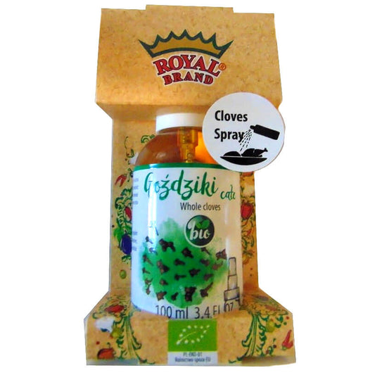 Bio Gewürznelken in Zerstäuberflasche von ROYAL BRAND, 100 ml, aromatische Gewürznelken in praktischer Verpackung