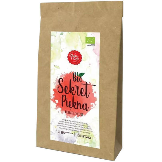 Bio-Teebeutel von QUBA CAFFE, Das Geheimnis des Schönheitstees, 100 g, mit frischen Kräutern und natürlichen Inhaltsstoffen.