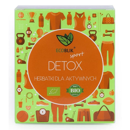 Bio Entgiftungstee von ECOBLIK, 20 Beutel à 2 g, mit natürlichen Kräutern für Detox und Wohlbefinden.