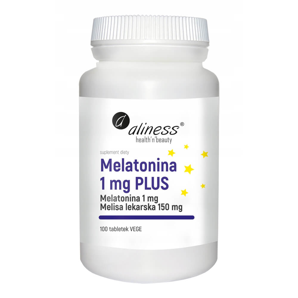 Melatonin 1mg plus Zitronenmelisse 150 MG 100 ALINESS Tabletten Main image