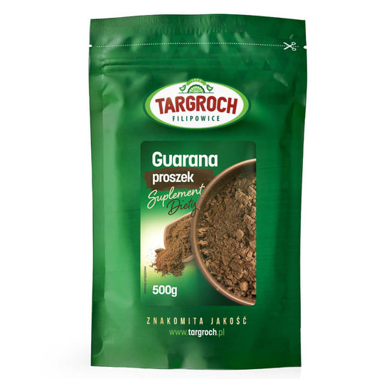 Guaranapulver von TARGROCH in einer 500g Packung, feines Pulver für natürliche Energie und Leistungssteigerung.
