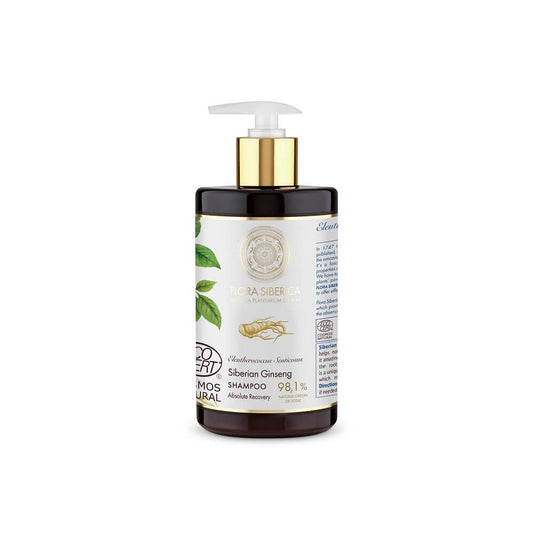 Aufbauendes Haarshampoo von NATURA SIBERICA in 480 ml Flasche, für kräftiges und gepflegtes Haar, sichtbare Produktflasche.