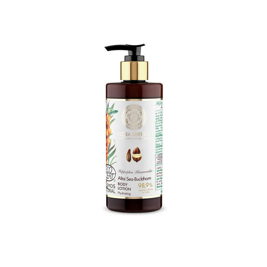 Feuchtigkeitsspendende Körperlotion von NATURA SIBERICA, 300 ml Flasche mit pflegender Textur und natürlichem Duft.