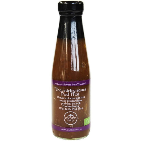 Glutenfreie Pad-Thai-Nudelsauce BIO von ONOFF SPICES, 200 ml Flasche, cremige asiatische Sauce für authentisches Geschmackserlebnis