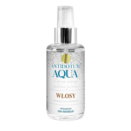 Haarspray ANTIDOTUM AQUA 100 ml in Sprayflasche, glättet und fixiert das Haar mit feuchtigkeitsspendender Formel.