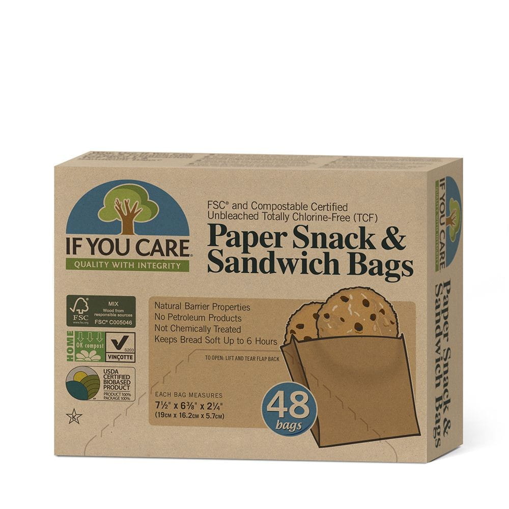 Kompostierbare Brotbeutel aus Papier 48 Stück - IF YOU CARE