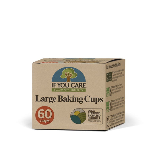 Große Papier-Muffinformen von IF YOU CARE, 60 Stück, umweltfreundliche Backformen für Muffins und Cupcakes.