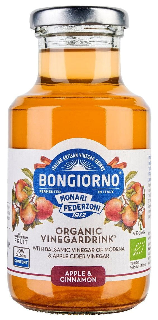 BONGIORNO Apfel-Zimt-Balsamico-Getränk aus Modena, Bio, 250 ml, mit Apfel- und Zimtgeschmack, in Flasche.