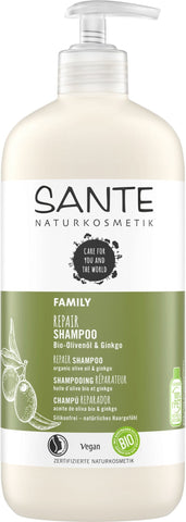 Aufbauendes Shampoo mit Olivenöl und Öko-Ginkgo 500 ml - SANTE
