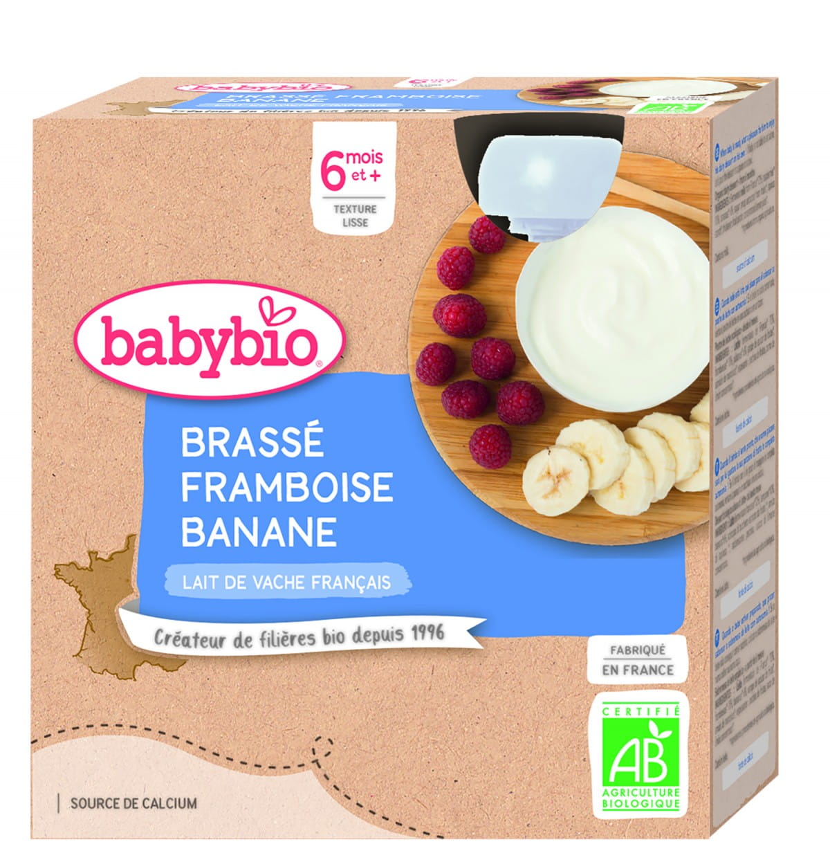 Himbeer-Bananen-Joghurt-Dessert ab 6 Monaten BIO 4x85 g BABYBIO