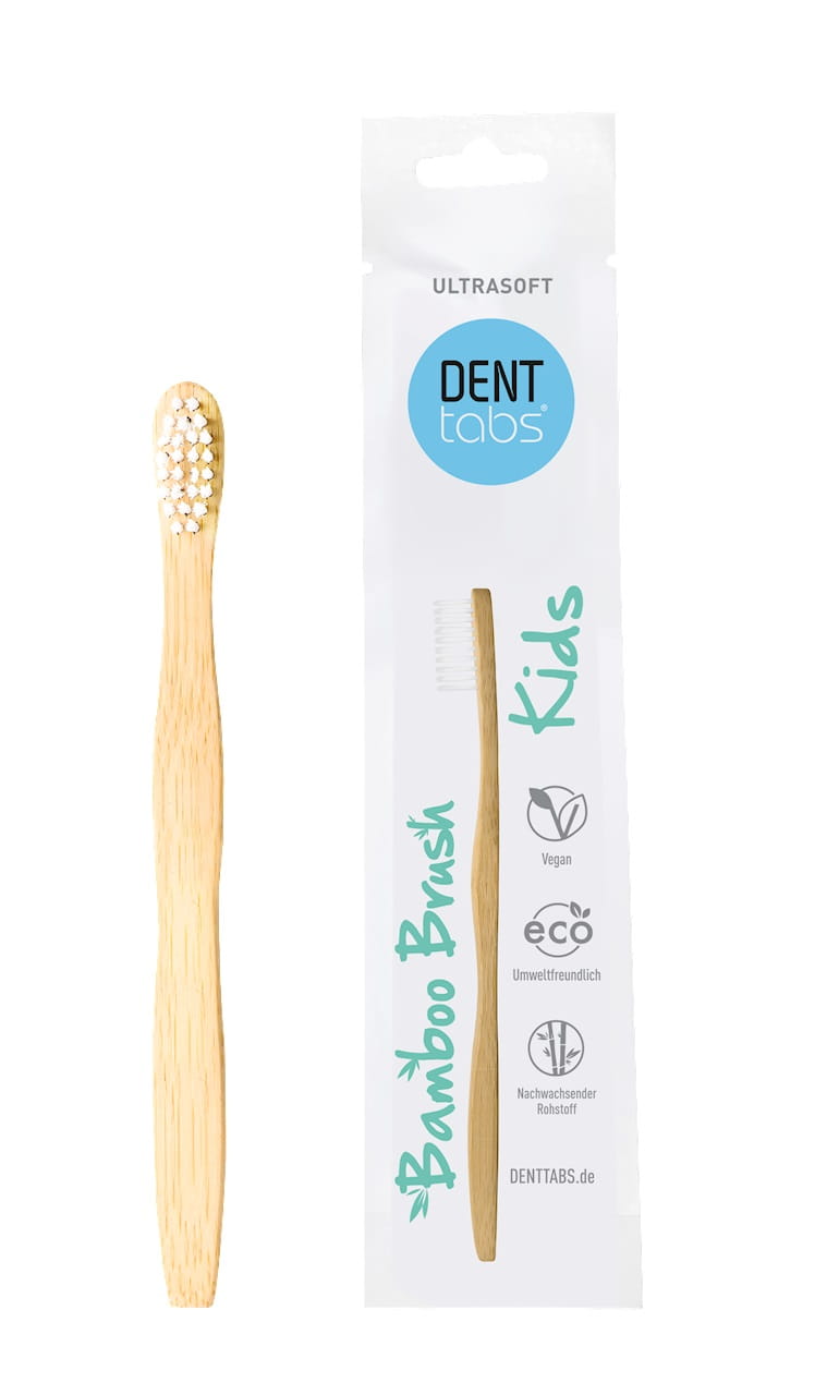 Kinderzahnbürste aus ultraweichem Bambus - DENT TABS