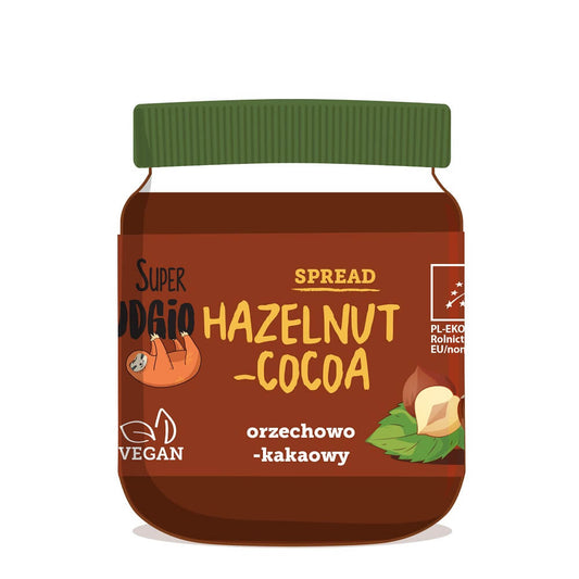 Glutenfreie Nuss- und Kakaocreme BIO von MEGUSTO, cremige Bio-Schokoladencreme in 190 g Glas, ideal für Brot und Desserts