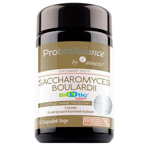 Probiobalance Saccharomyces boulardii gefriergetrocknete Hefe 1 Stamm 5 Milliarden Bakterien 30 Kapseln ALINESS