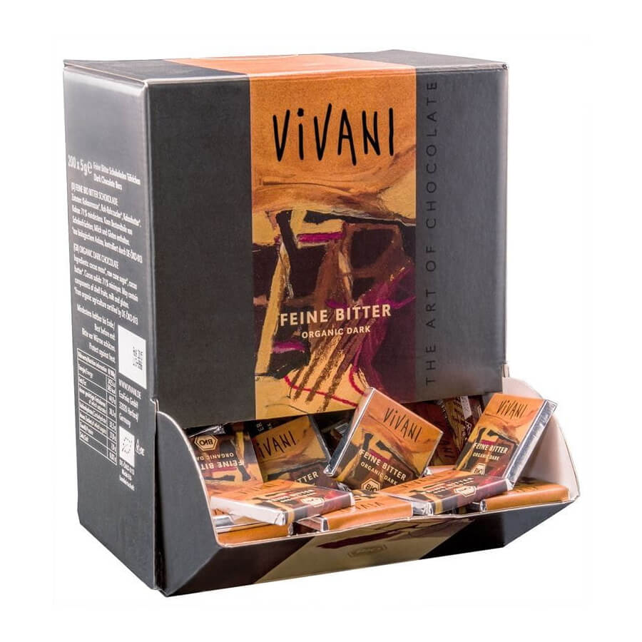 BIO kleine Bitterschokolade (200 x 5 g) - VIVANI