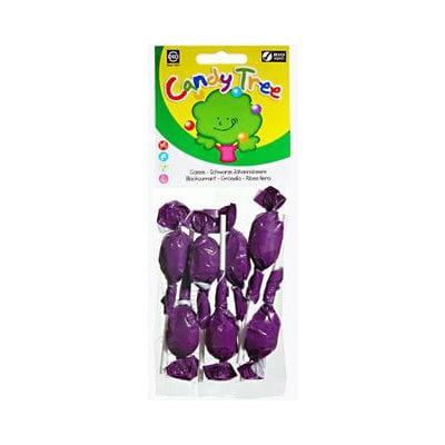 Glutenfreie Bio Johannisbeergeschmack Lutscher von CANDY TREE, rund, 7 Stück à 10 g, bunte Fruchtlutscher auf Papierstange