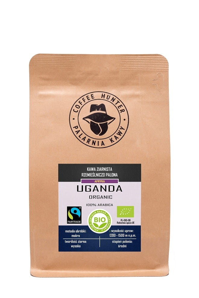 Arabica-Kaffeebohnen 100% Uganda Fairtrade BIO 250 g - COFFEE HUNTER Gambar utama produk