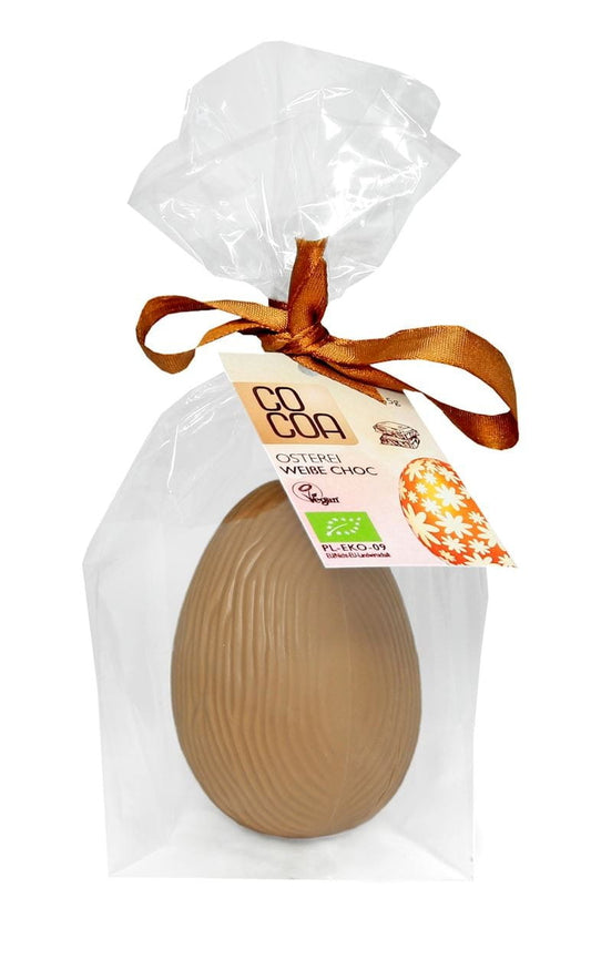 Bio Ei mit Karamellgeschmack von COCOA, 55 g, Schokoladenei mit cremigem Karamellfüllung, glutenfrei, nachhaltige Verpackung