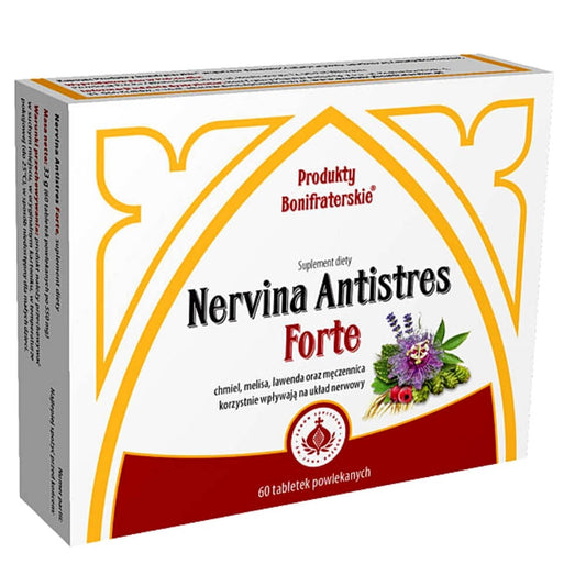 Nervina antistres FORTE Hopfen Melisse Lavendel Passionsblume 60 Dragees BONIFRATER PRODUKTE