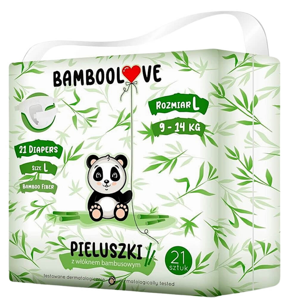 Bambusfaserwindeln Größe L 9 - 14 kg (21 Stück) - BAMBOOLOVE