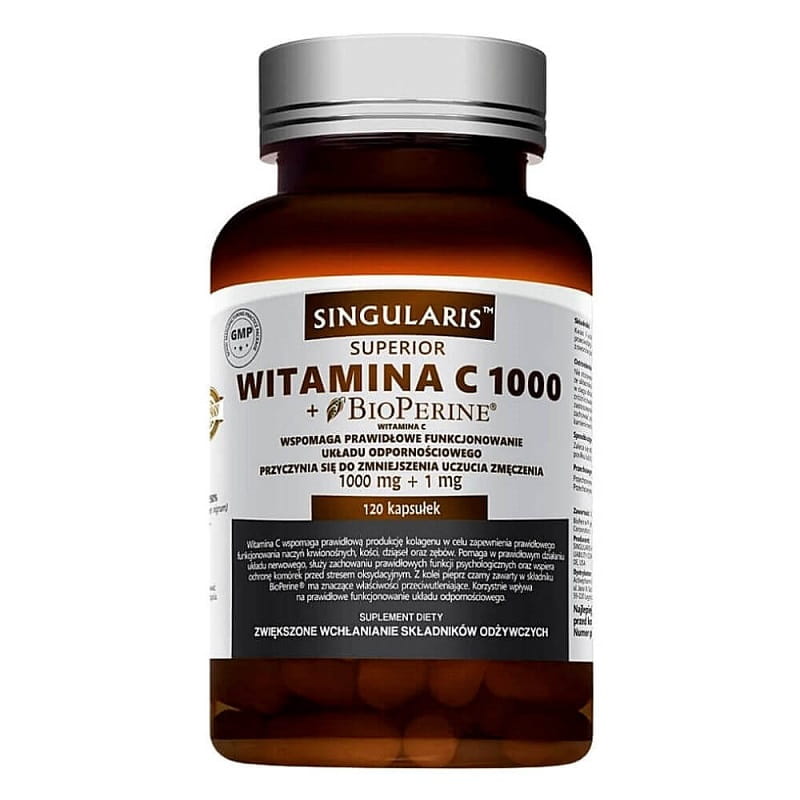 Vitamin C 1000 MG + Bioperin 1 MG 120 Kapseln SINGULARIS