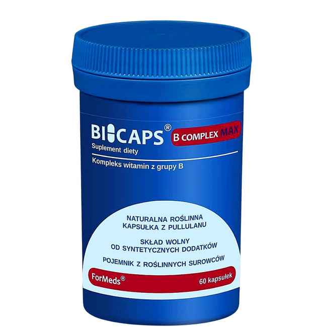 Bicaps B COMPLEX Max Komplex von B-Vitaminen 60 FORMEDS-Kapseln Hover Image