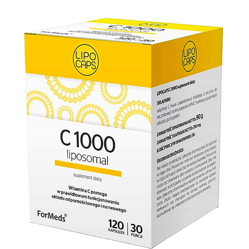 Vitamin C liposomal 1000 liposomal 30 Portionen 120 Kapseln Lipocaps FORMEDS