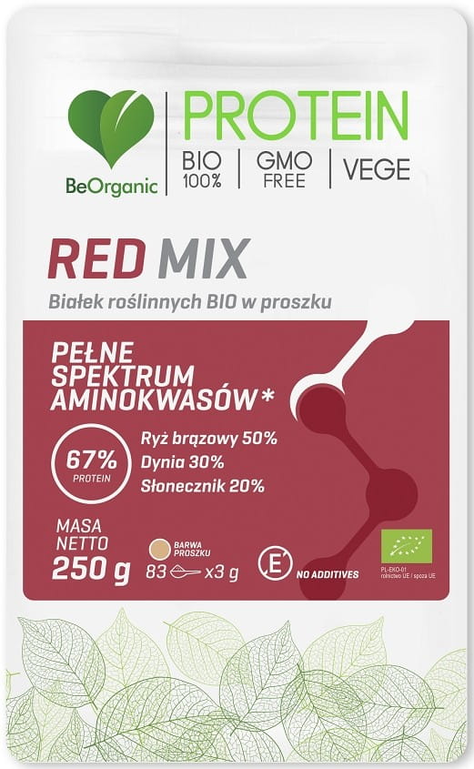 Red Mix pflanzliches Proteinpulver BIO 250 g - BE ORGANIC Hover Image