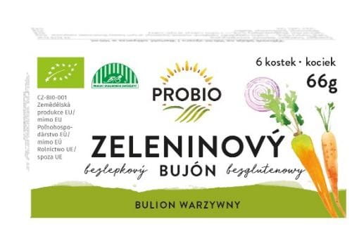 Bio-Gemüsebrühwürfel von BIOLINIE, 66g, in einer Packung, zeigt frische Gemüsewürfel für eine aromatische Brühe.