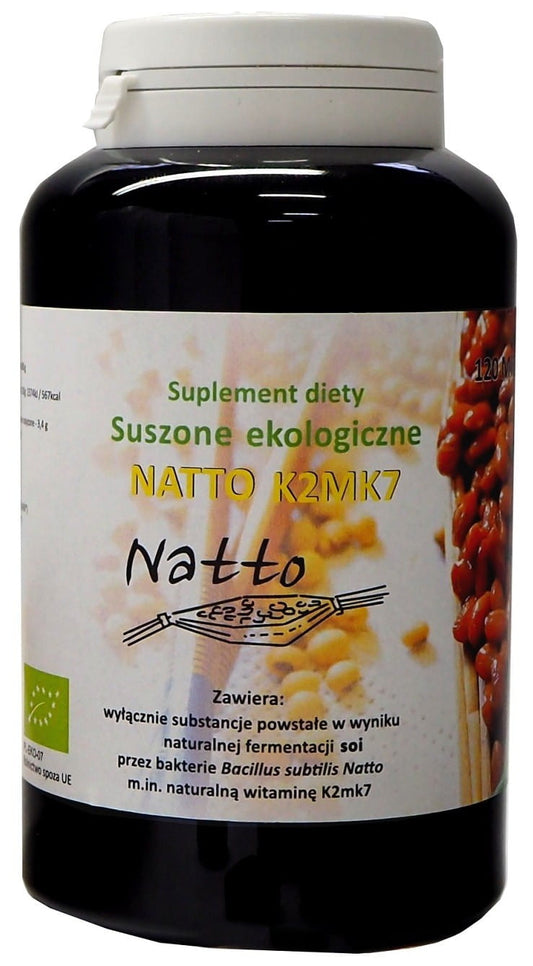 Natto Bio fermentierte, getrocknete Sojabohnen in Tablettenform, natürliche Nahrungsergänzung, 120 Stück