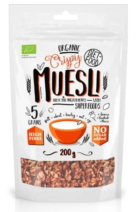 Müsli mit Superfoods ohne Zucker 200g ECO DIÄT - LEBENSMITTEL