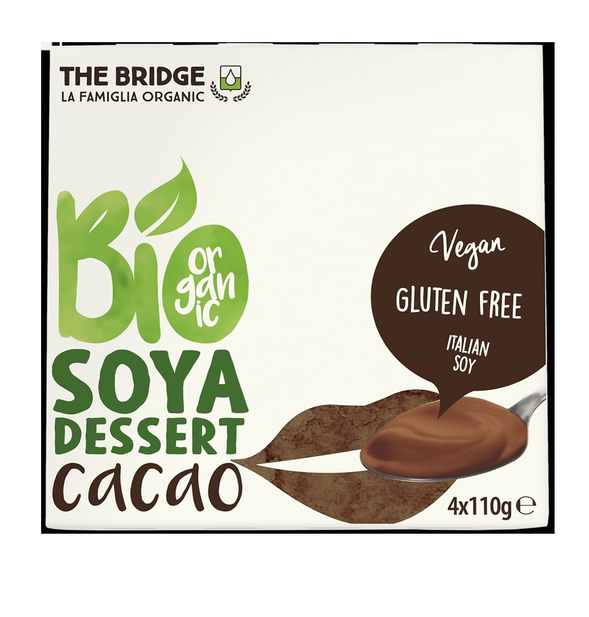Sojabohnendessert mit Kakao 4x110g EKO THE BRIDGE