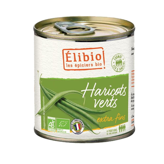 Frische grüne Bohnen von ELIBIO, Bio-Qualität, 800g Packung, naturbelassen und knackig, ideal für gesunde Mahlzeiten