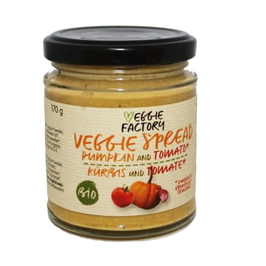 Gemüsepaste mit Kürbis und Tomate von VEGGIE FACTORY, 170g, EKO, cremige Paste für Suppen und Saucen, frisches Gemüse.