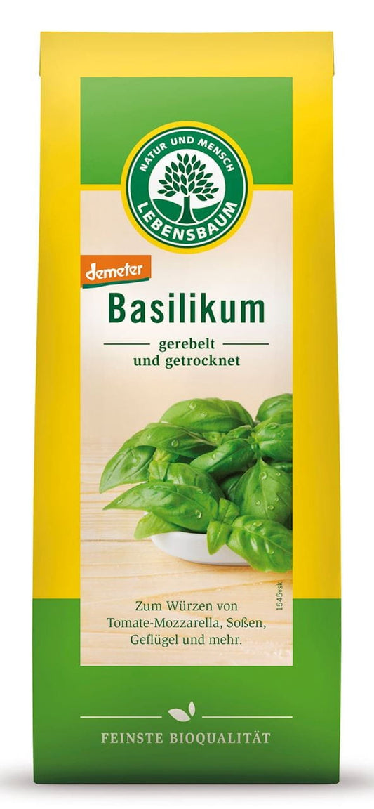 Frischer Basilikum Demeter BIO von BIOPLANET in 15 g Verpackung, grüne Blätter, ideal zum Kochen und für Kräuterliebhaber